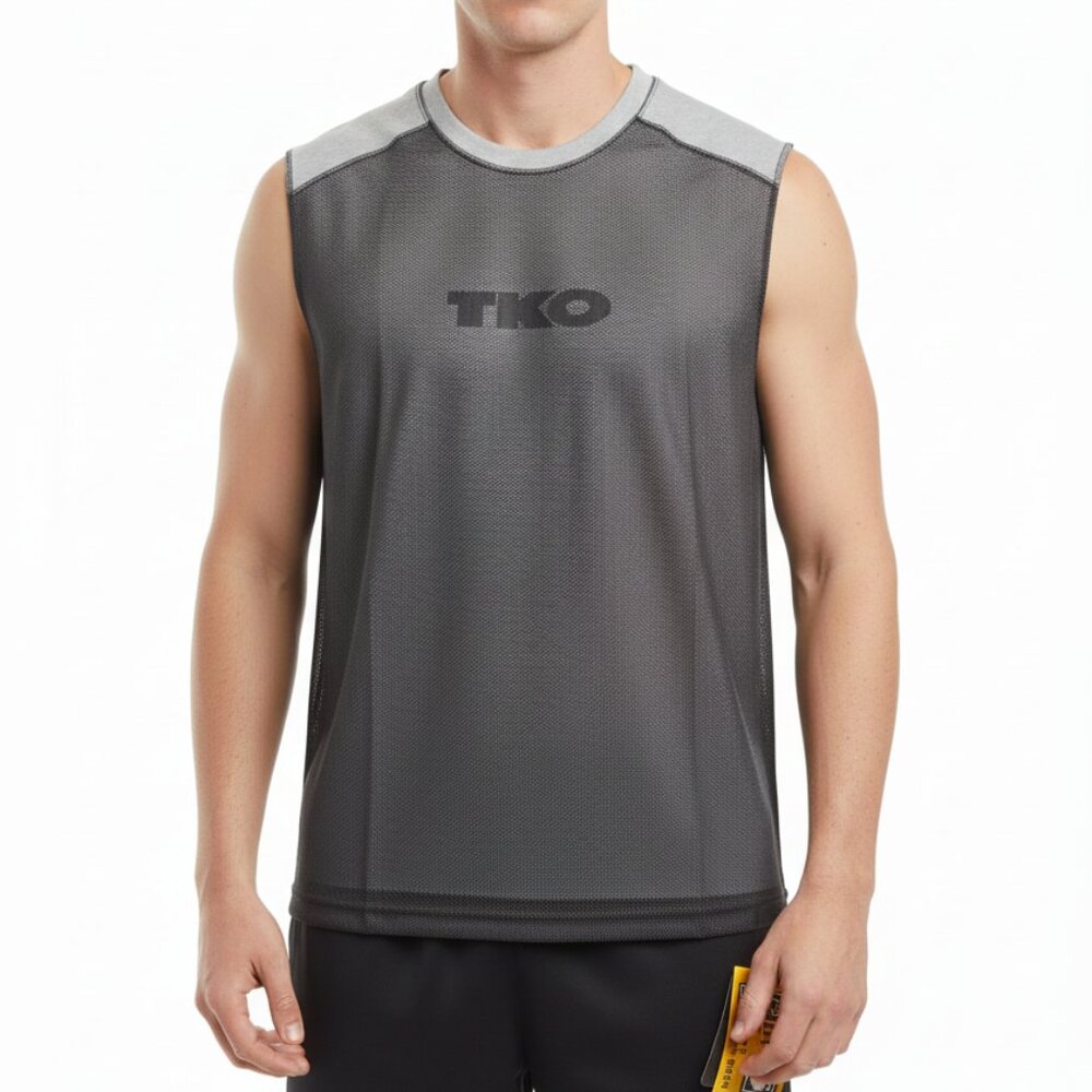 Men’s Licensed TKO Technical Knockout Tank Top Black/Gray L NEW